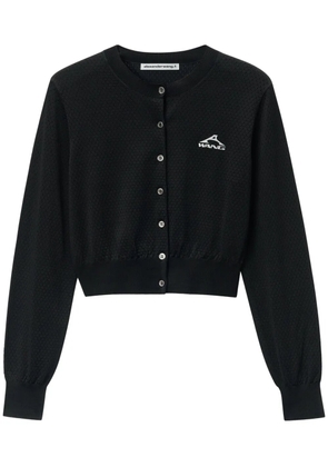 Alexander Wang logo-print cardigan - Black