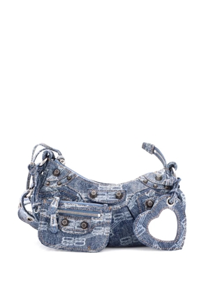 Balenciaga Pre-Owned Le Cagole Giant Studs Shoulder Bag BB Denim XS hobo bag - Blue