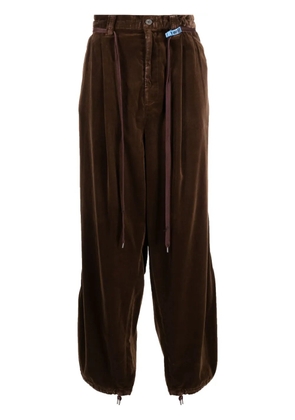 Maison MIHARA YASUHIRO wide-leg velvet trousers - Brown