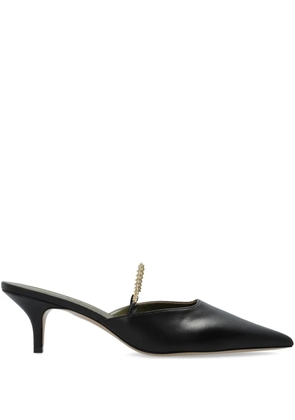 MARIA LUCA 65mm leather mules - Black