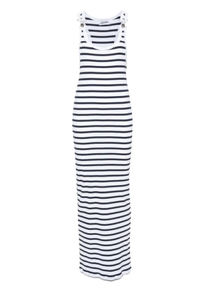 Jean Paul Gaultier Marinère striped maxi dress - White