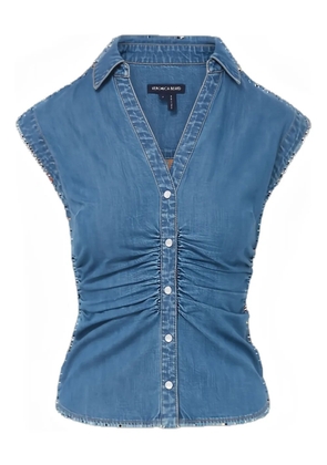 Veronica Beard Sera ruched blouse - Blue