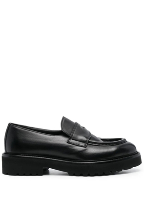 Doucal's ridged-sole detail loafers - Black