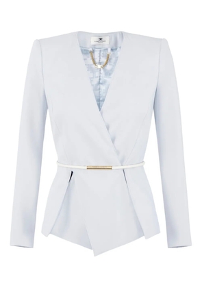 Elisabetta Franchi wrap belted blazer - White