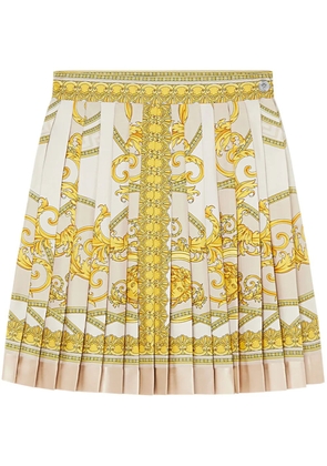 Versace La Coupe des Dieux pleated silk skirt - Neutrals