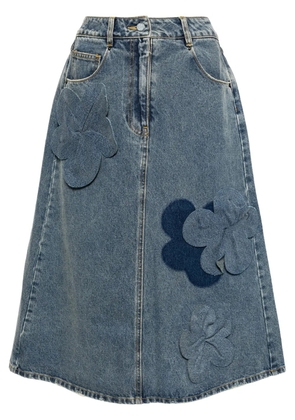 JNBY A-line 3D-floral skirt - Blue