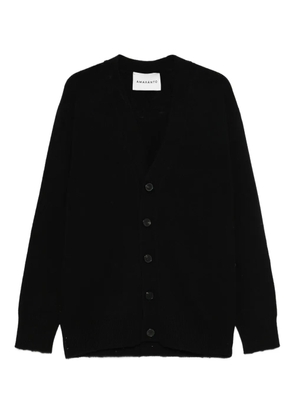 AMARANTO fine-knit cardigan - Black