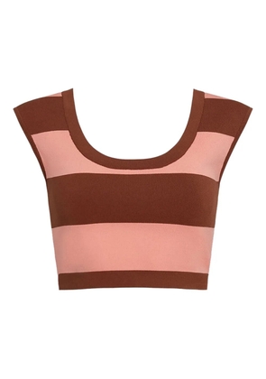 TROPIC OF C striped cap-sleeve top - Pink