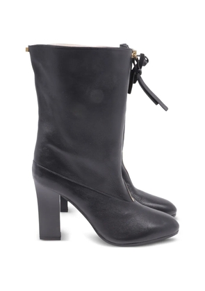 Stuart Weitzman front-zipped heeled boots - Black