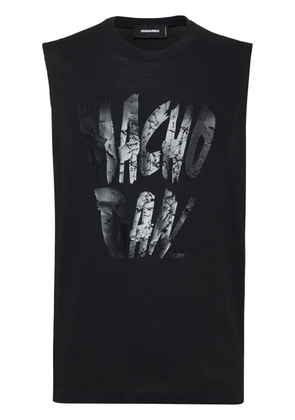 DSQUARED2 text-print tank top - Black