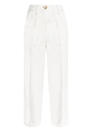 Emporio Armani cotton wide-leg trousers - White