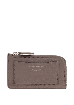 Emporio Armani Myea zip-around card holder - Neutrals