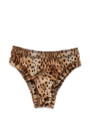 Martine Rose animal-print shorts - Brown