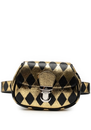 Gucci Pre-Owned 2016-2025 Metallic Calfskin belt bag - Black