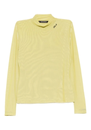 Karl Lagerfeld mesh long-sleeves top - Green