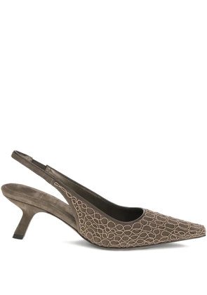 Brunello Cucinelli The City slingback pumps - Brown