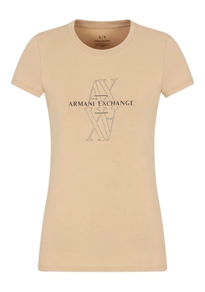 Armani Exchange logo-print T-shirt - Brown