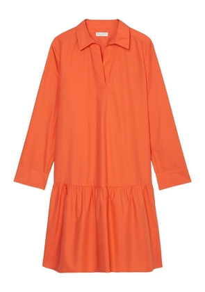 Marc O'Polo collared tiered dress - Orange