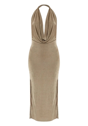 MISBHV cowl-neck midi dress - Neutrals