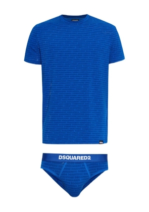 DSQUARED2 logo T-shirt and boxers set - Blue