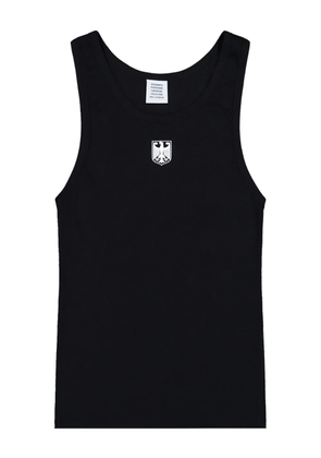 VETEMENTS eagle-emblem tank top - Black