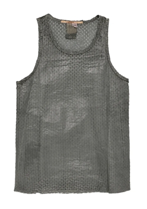 Carol Christian Poell perforated leather tank top - Grey