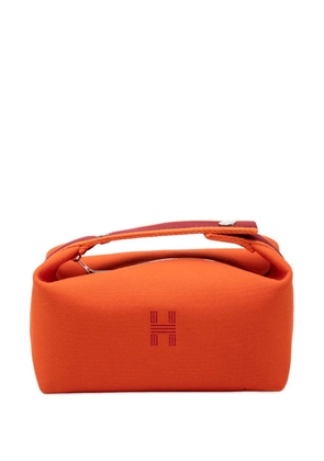 Hermès Pre-Owned 2020-2025 Small Toile Bride A Brac Case vanity bag - Orange