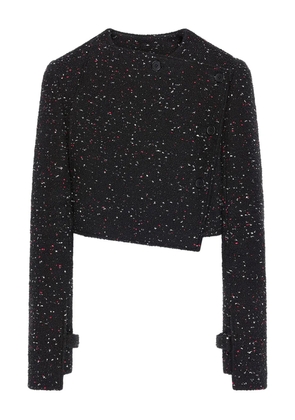 Courrèges tweed cropped jacket - Black