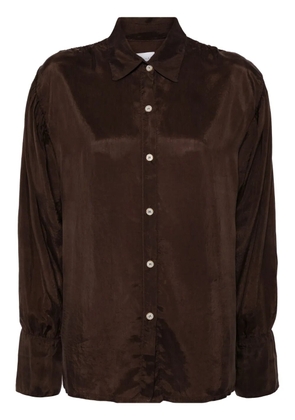 ALOHAS Heart long-sleeve blouse - Brown