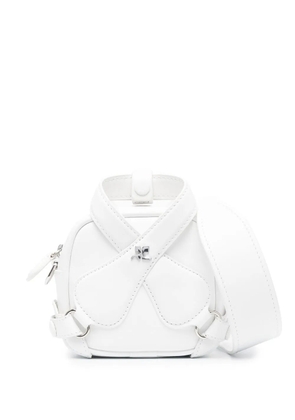 Courrèges twisted-strap logo tote bag - White