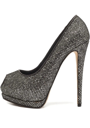 Giuseppe Zanotti Vintage 150MM pre-owned glitter peeptoe pumps - Black