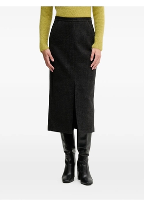 Sandro Ferrone front-slit midi skirt - Green