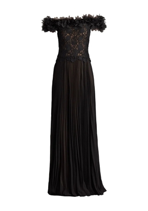Tadashi Shoji floral-lace dress - Black