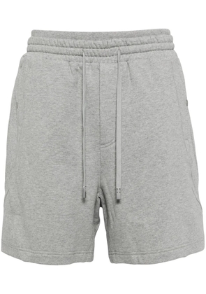 C2h4 mélange-effect cotton track shorts - Grey
