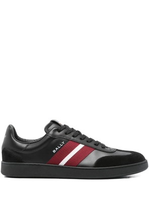 Bally Raise stripe-detail leather trainers - Black