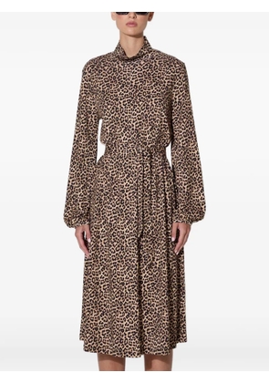 A.P.C. animal-print midi dress - Neutrals