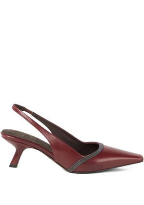 Brunello Cucinelli 55mm City slingback pumps - Red