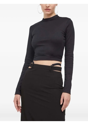HUGO cut-out logo-detail top - Black