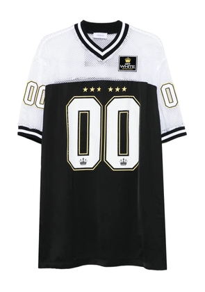 Off-White mesh-panel number-print dress - Black