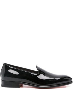 Santoni patent leather loafers - Black