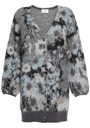 Onefifteen intarsia-knitted cardigan - Grey