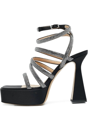 MACH & MACH pre-owned strappy embellished platform sandals - Black