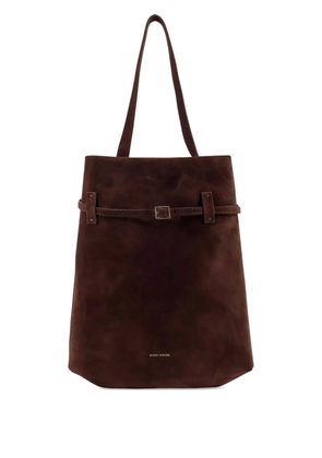 Manu Atelier Tote du Jour suede buckle-fastening tote bag - Brown