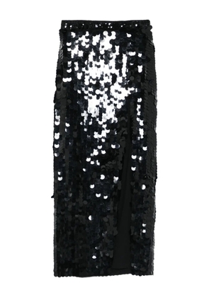 P.A.R.O.S.H. sequin-embellished slit skirt - Black