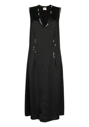 KHAITE The Mello V-neck midi dress - Black