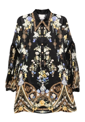Camilla Ottoman Elegance shirt dress - Black