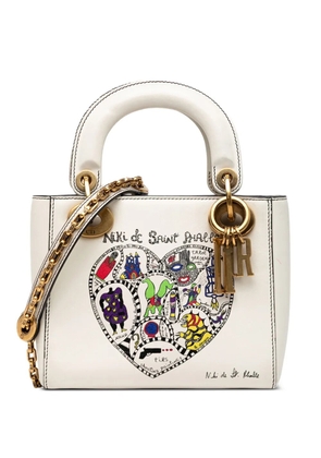 Christian Dior Pre-Owned 2017 Niki de Saint Phalle Mini Calfskin Lady Dior satchel - White
