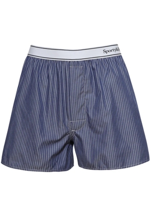 Sporty & Rich Serif Logo shorts - Blue