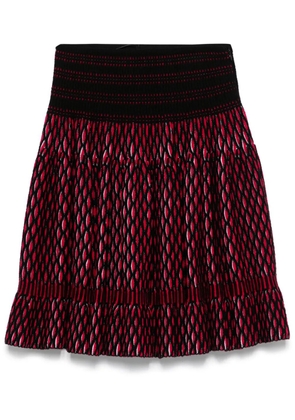 Alaïa Pre-Owned 2000s full-jacquard mini skirt - Red