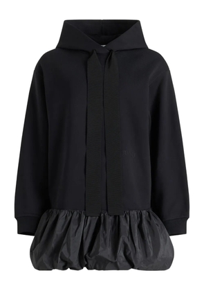Patou ruffle-hem hoodie midi dress - Black